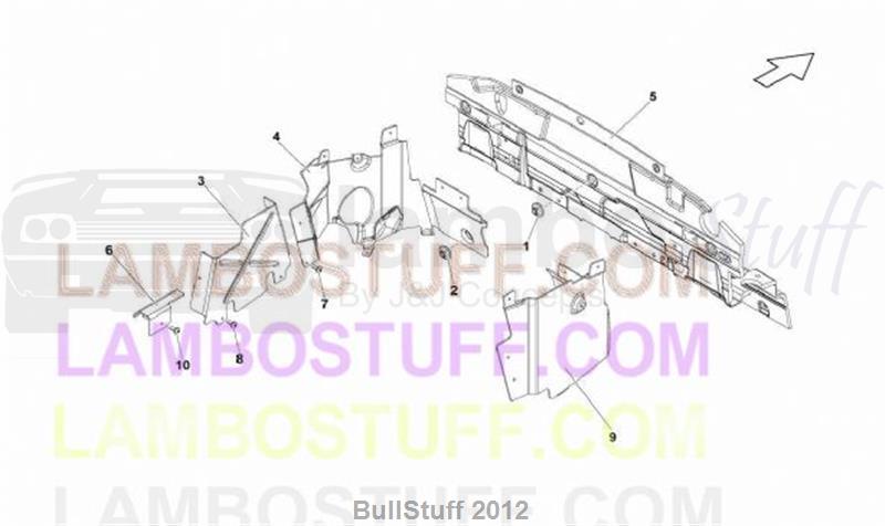 2013 Lamborghini GALLARDO LP 560-4 COUPE FL II ARABIA HEAT SHIELD (825.07.00)